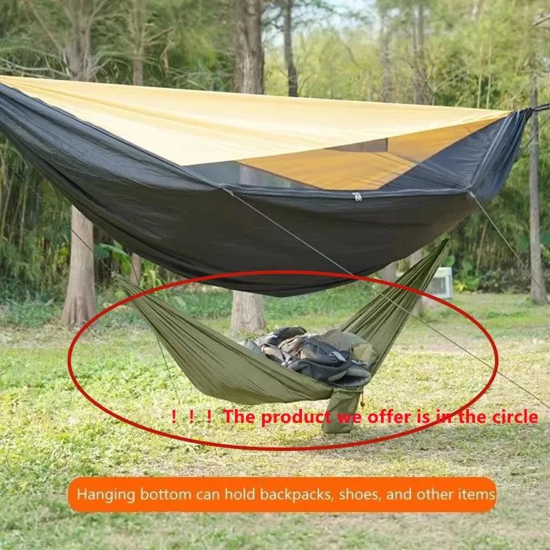 Outdoor Storage Hammock Portable Camping Gear Organizer Easy Setup for Hiking Traveling