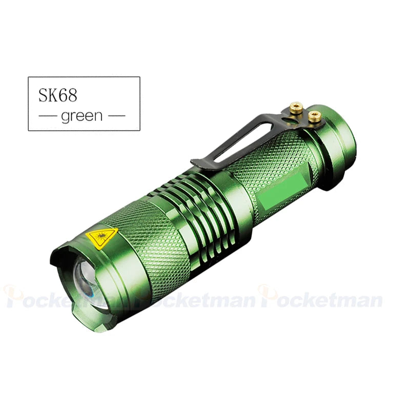 LED Flashlight Pocket Emergency Flashlight Zoomable Torch Aluminium Alloy 3 Lighting Modes Flashlight Waterproof Torch