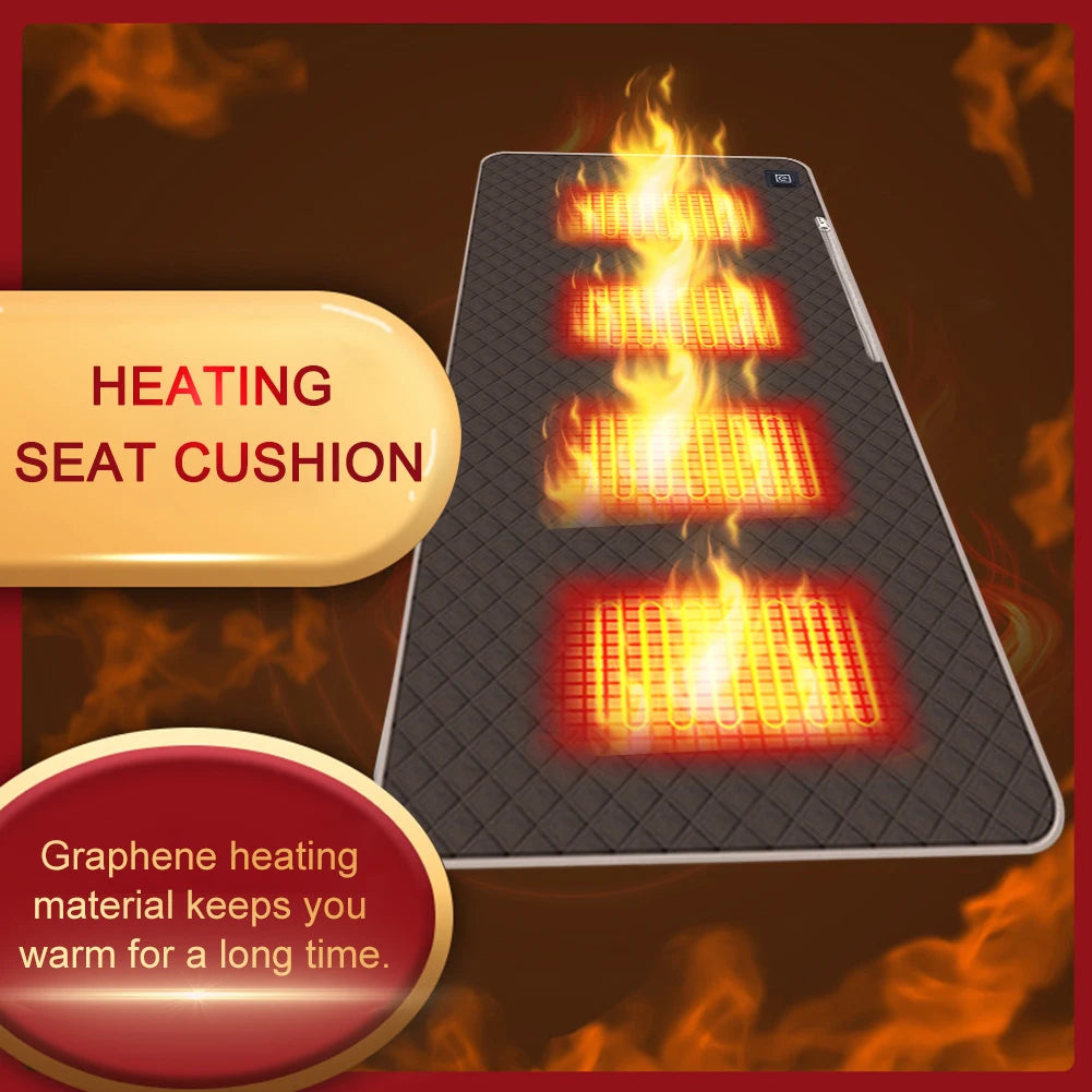 Winter Camping Gear- Sleeping Electric Heating Pads 3 Temp Adjustament Heating Cushion Pad Cold Resistant for Outdoor Sports Mat