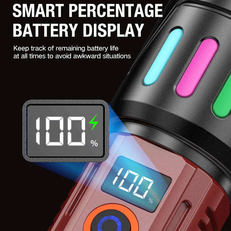 Strong light flashlight, white laser, ultra bright charging, outdoor patrol, long-range shooting, multifunctional, ultra long en