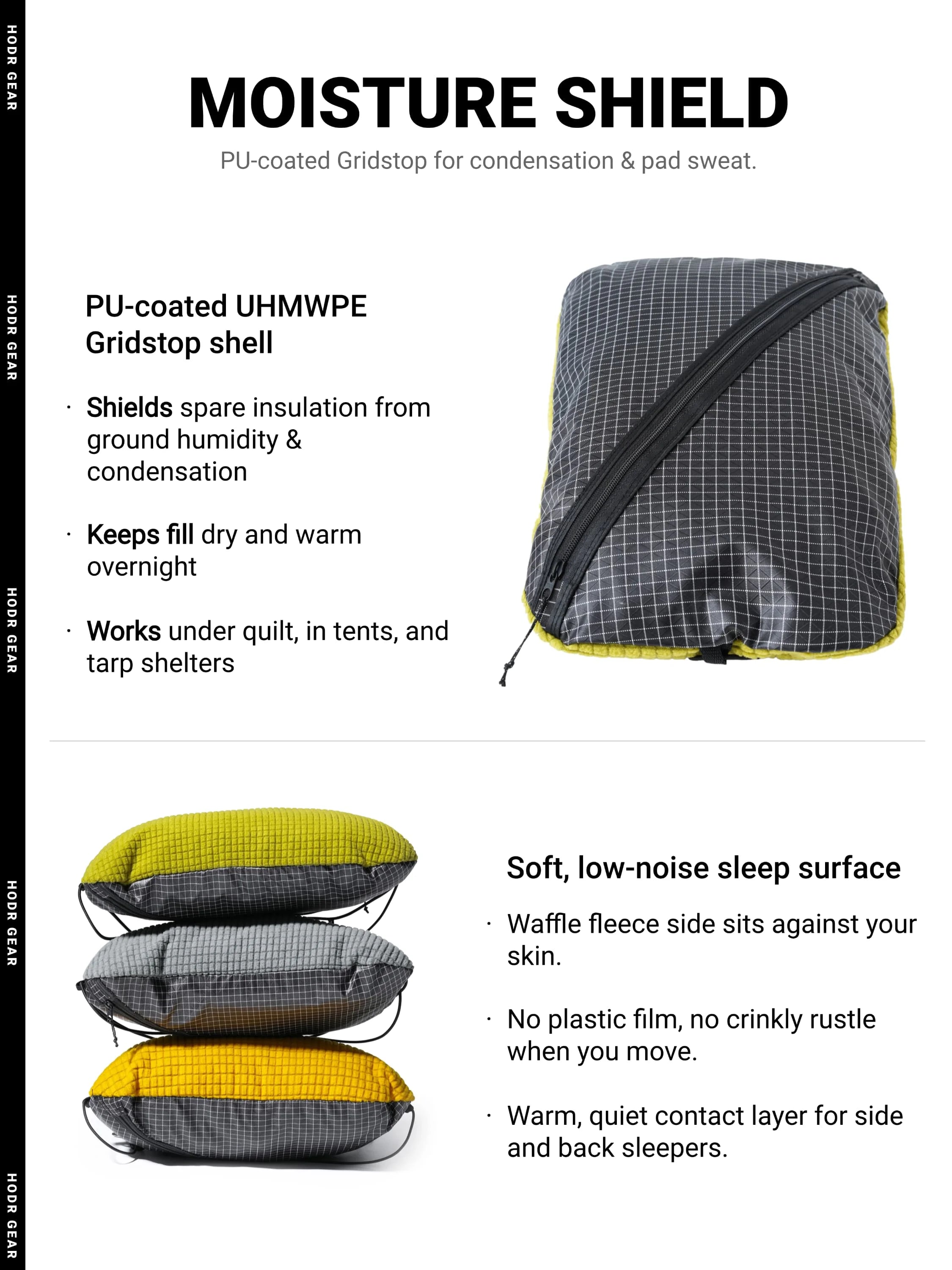 [HODR GEAR] Stuff Sack & Pillow 2-in-1 UHMWPE Multifunctional Outdoor Headrest 53g Ultralight Hikers Camping