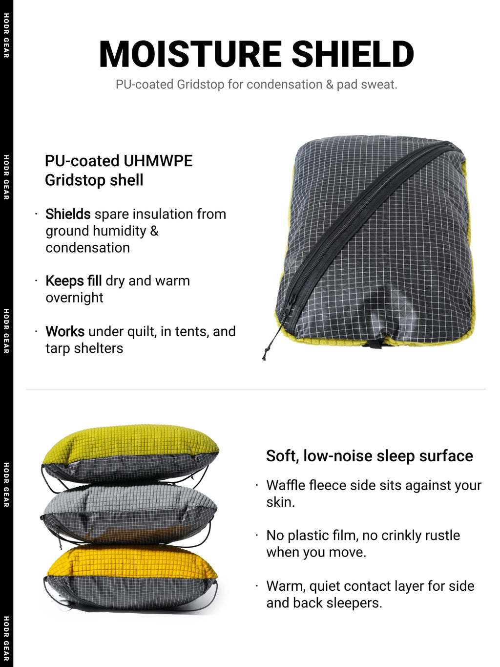 [HODR GEAR] Stuff Sack & Pillow 2-in-1 UHMWPE Multifunctional Outdoor Headrest 53g Ultralight Hikers Camping