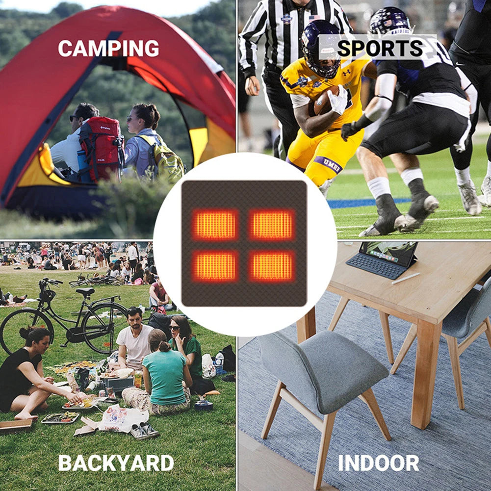 Winter Camping Gear- Sleeping Electric Heating Pads 3 Temp Adjustament Heating Cushion Pad Cold Resistant for Outdoor Sports Mat