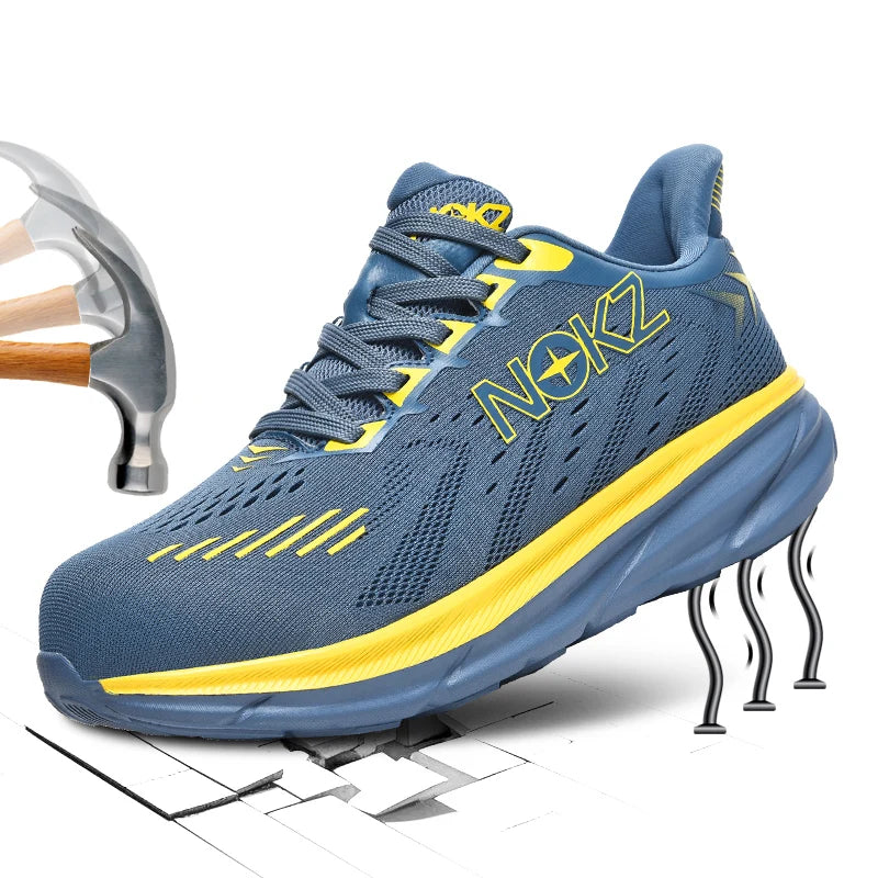 New Men's Work Safety Boots Men Steel Toe Cap Protective Shoes Puncture-Proof Work Shoes Breathable Sneakers Couple Safety Shoes