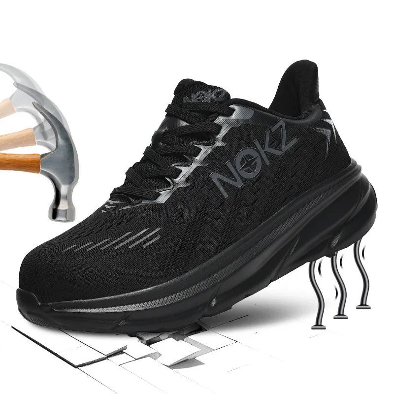 New Men's Work Safety Boots Men Steel Toe Cap Protective Shoes Puncture-Proof Work Shoes Breathable Sneakers Couple Safety Shoes