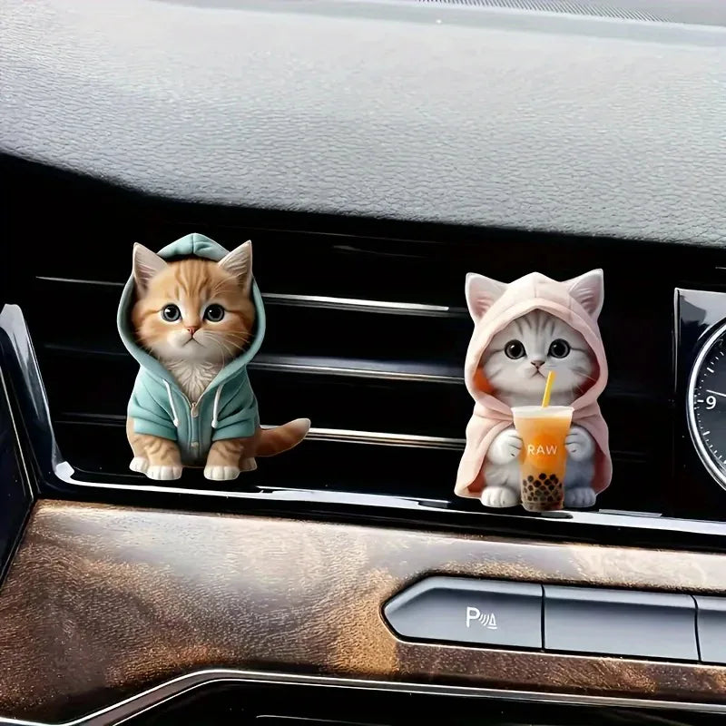 Car Air Outlet Cute Cat Aromatherapy Air Freshener Automotive Elegant Deodorant Fresh Accessories Long-lasting Interior