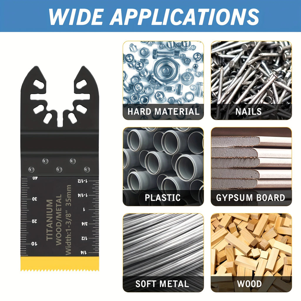Premium Oscillating Saw Blades Multitool for Wood Metal Plastics，Fit Dewalt Worx Rockwell Wen Milwaukee Makita Ryobi Bosch Fein