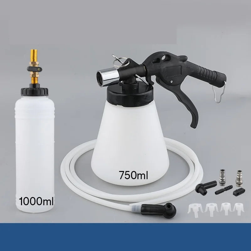 1L 0.75L Dual Oil Pot Brake Oil Replacement Tool Oil Pot Automotive Brake Fluid Injector Pneumatic Brake Oil Replacement Machine