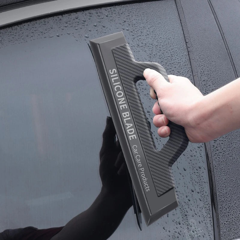 Car Wash Wiper Glass Wiiper Seamless Windshield Handle Silicone Scraper Anti Slip Automotive Beauty Film Application Tools