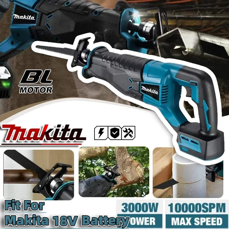 Makita Portable Cordless Power Tools Brushless Reciprocating Saw Reciprocating Saw With 4pcs Saw Blades For 20V18V Battery