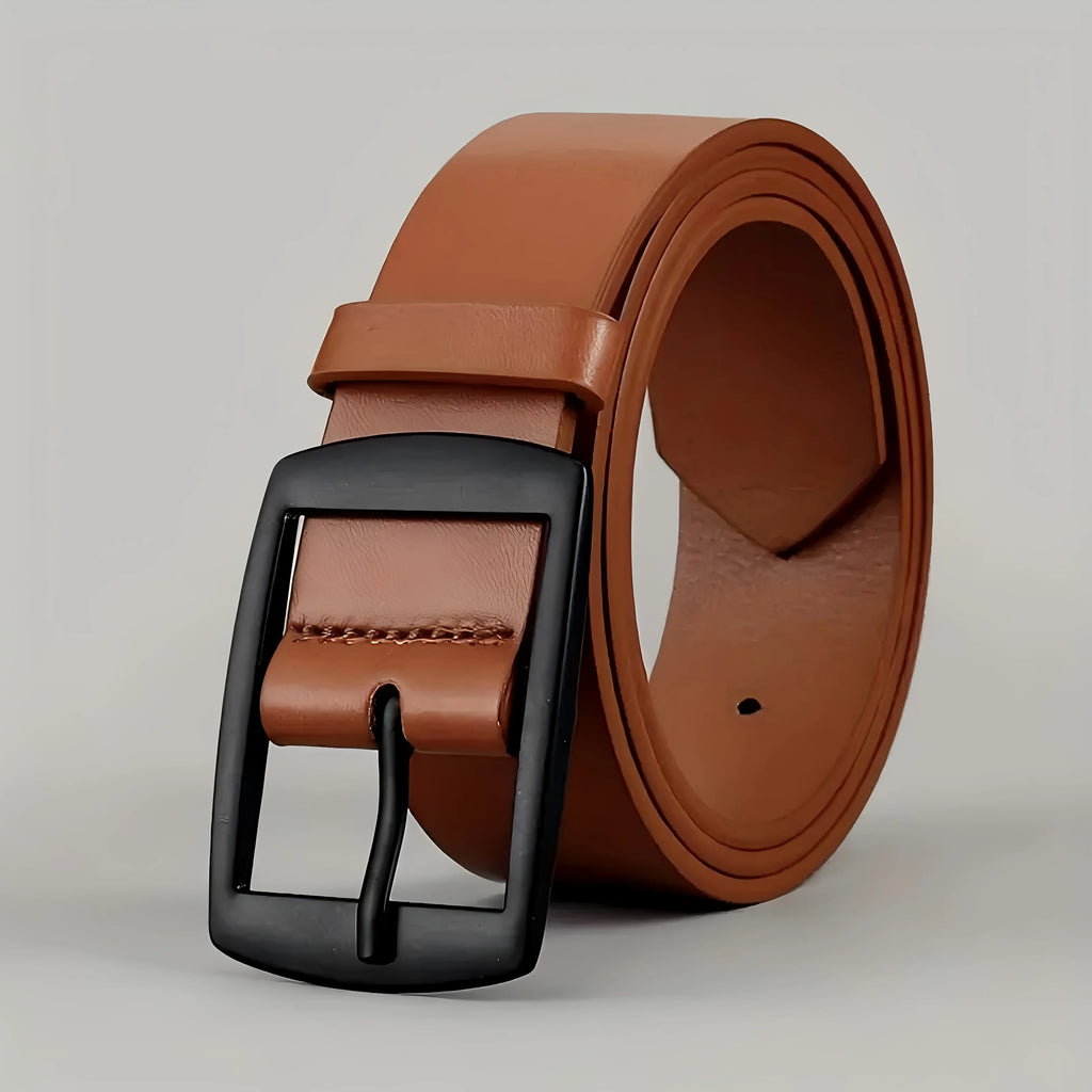 New Luxury Belt for Men PU Leather Belt Metal Pin Buckle High Quality Famous Brand Designer Waist Strap Belt for Jeans Plus Size