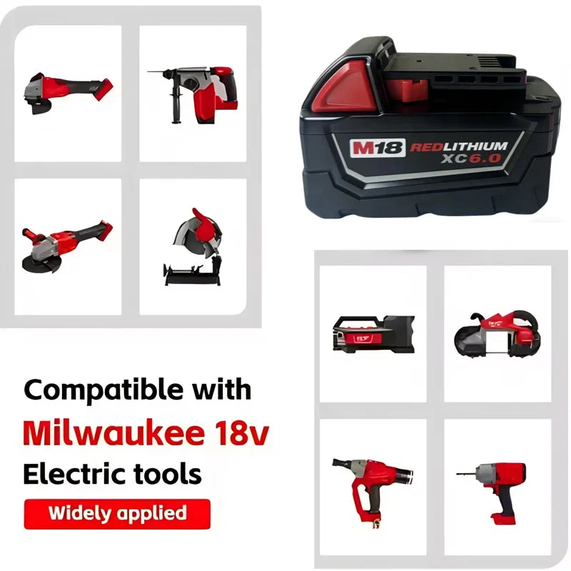 Genuine MilwaukeeM18 8000aAh Premium Battery Impact Hammer Drill Angle Grinder Saw Fully Compatible All Milwaukee Series Charger