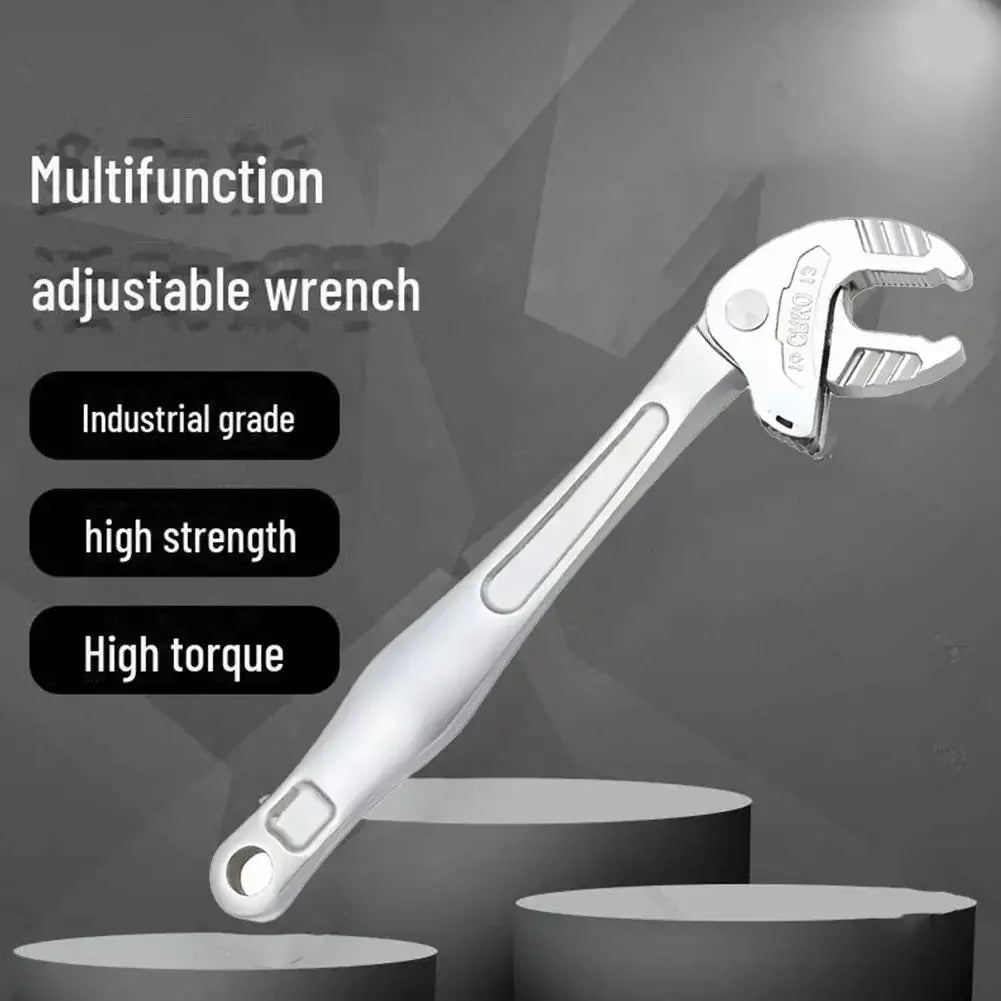 Multifunctional Heavy-Duty Crab Claw Wrench Adjustable Ratchet Wide Jaw Self-Locking Wrench for Home Automotive Pipe Manufacture