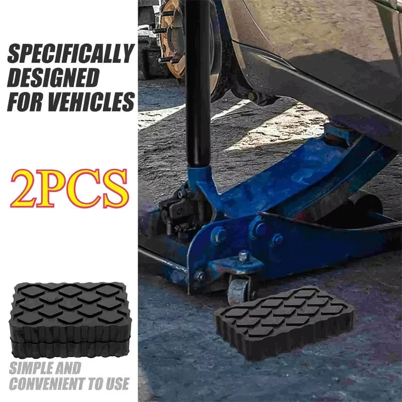 2Pcs Car Jack Rubber Pad Lift Blocks Height Increasing Protective Pad Automotive Camper Stabilizer Jack Pads Car Accessories