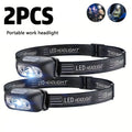 Strong Light Headlamp Portable LED Sensor Headlamp USB Rechargeable Head Flashlight Outdoor Camping Fishing Emergency Lantern