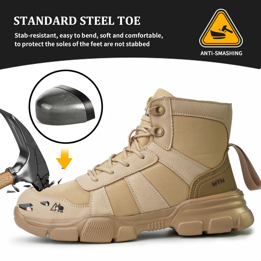 Lightweight Protection Safety Shoes Men Steel Toe Anti Smash Work Shoes Anti-puncture Indestructible Man Safety Boots Outdoor