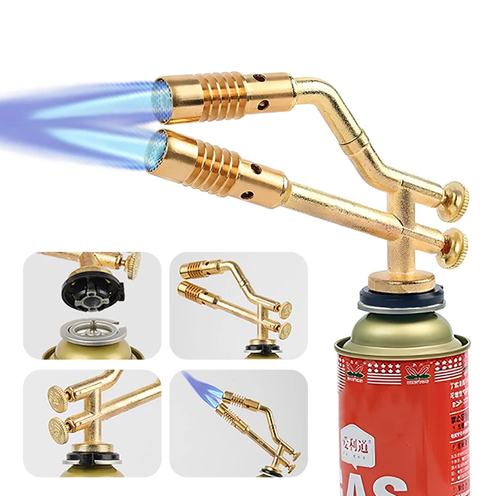 High Quality Torch Head Pipe Welding Gas Torch Temperature 1300° Flamethrower Outdoor Camping Barbecue Portable Solder Heat Gun