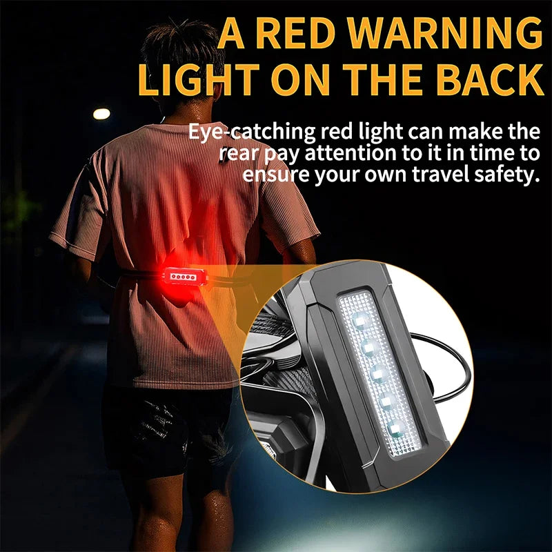 LED Night Light For Running Outdoor Sport Cycling Riding Chest Lamp Wearable Lantern USB Rechargeable Built In 18650 Battery
