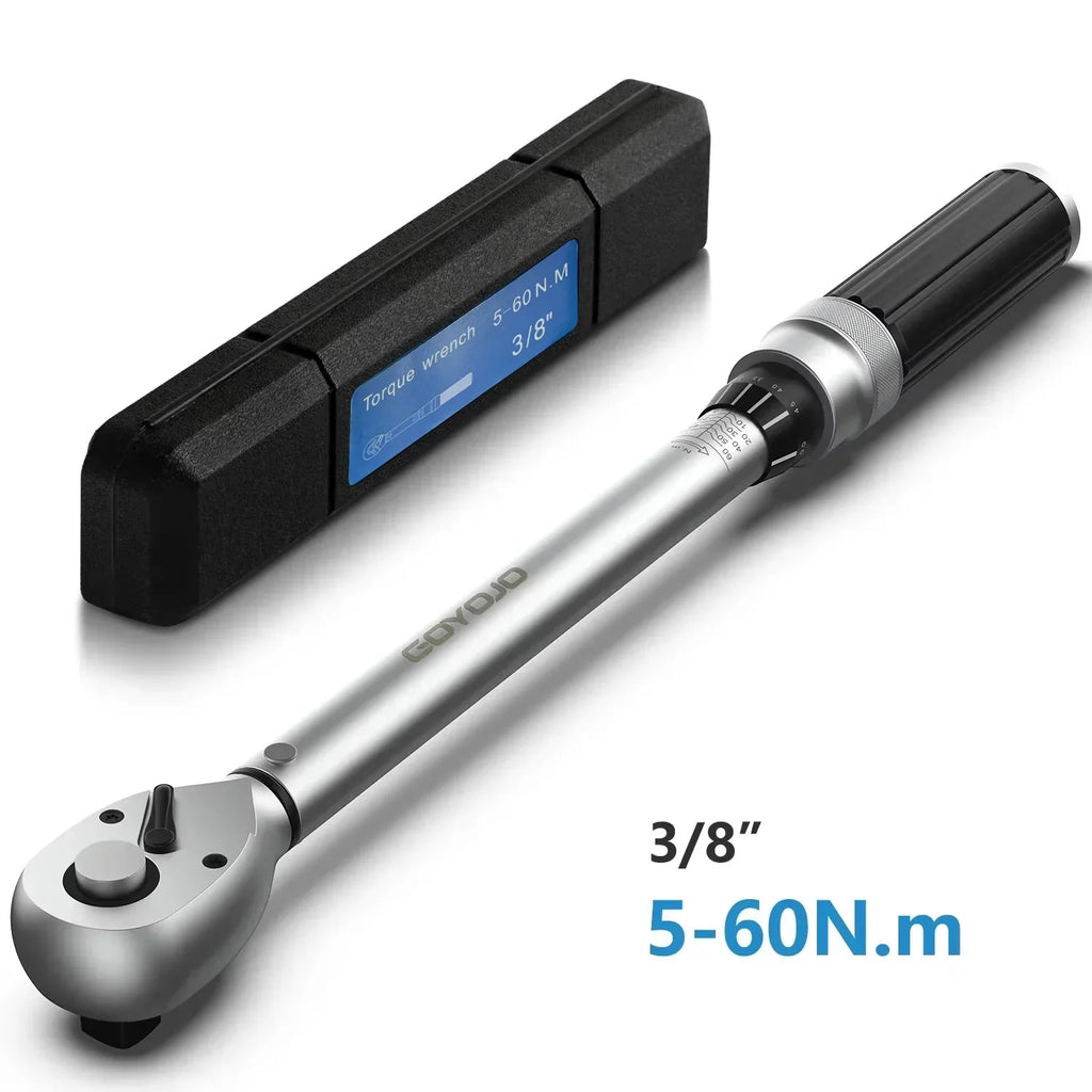 3/8” Torque Wrench 5-60N.m Square Drive Torques Key 1/4” Pro Torque Wrench 5-25N.m Professional Bicycle Automotive Repair Tool
