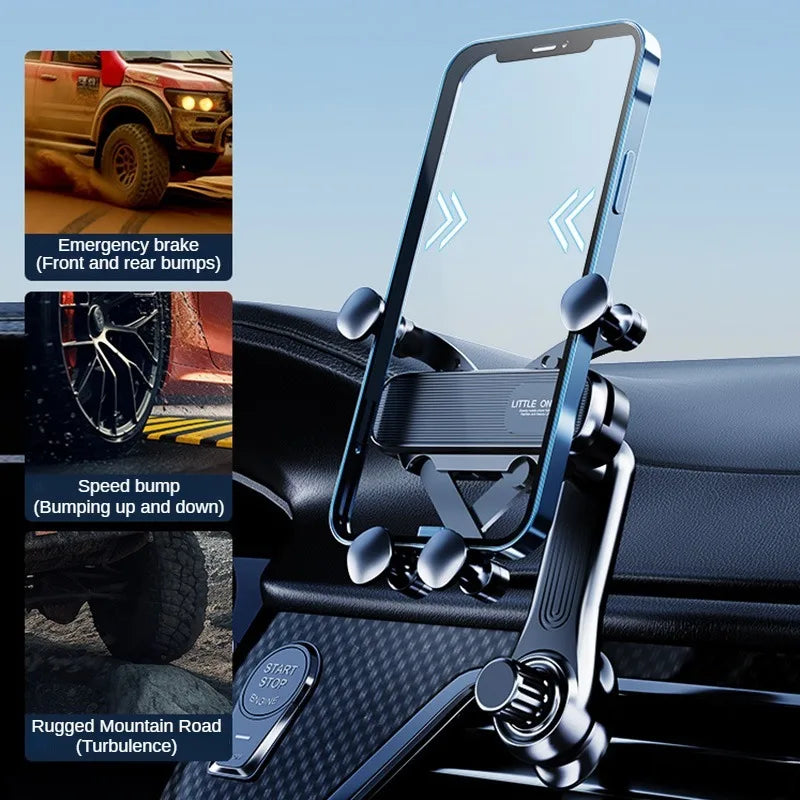 Universal Gravity Car Phone Holder Air Vent Mount Mobile Support for iPhone 13/12 Xiaomi - Automotive GPS Stand