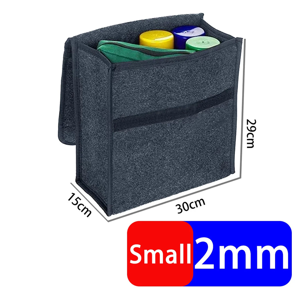 PINMOAP Large Capacity Storage Bag Foldable Car Felt Box Car Trunk Storage Bag Thickened Material Handbag Automotive Supplies