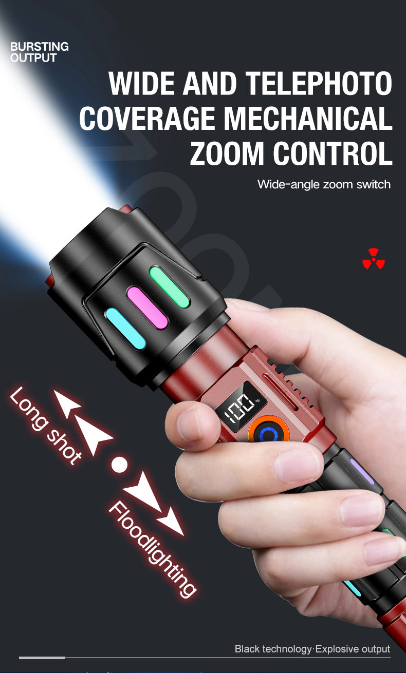 Strong light flashlight, white laser, ultra bright charging, outdoor patrol, long-range shooting, multifunctional, ultra long en