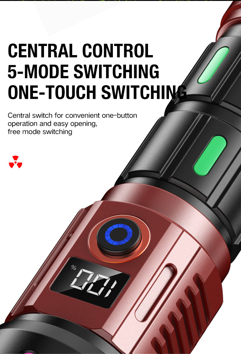 Strong light flashlight, white laser, ultra bright charging, outdoor patrol, long-range shooting, multifunctional, ultra long en