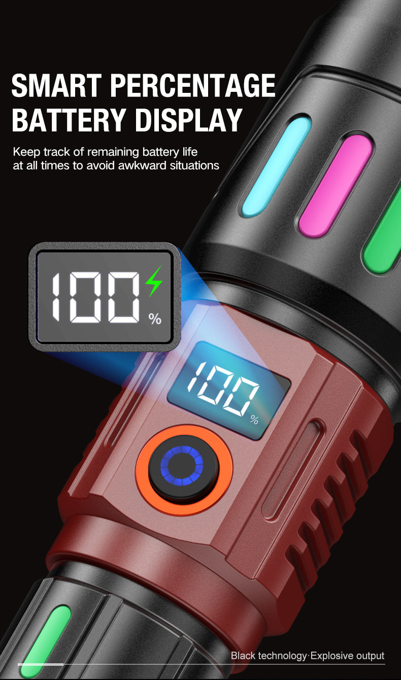 Strong light flashlight, white laser, ultra bright charging, outdoor patrol, long-range shooting, multifunctional, ultra long en