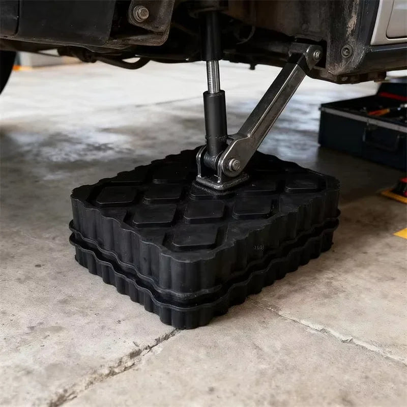 2Pcs Car Jack Rubber Pad Lift Blocks Height Increasing Protective Pad Automotive Camper Stabilizer Jack Pads Car Accessories