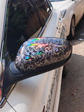 Glossy Laser Forged Carbon Fiber Vinyl Wrap Self-Adhesive Car Sticker Waterproof for Automotive Styling Interior Decoration Film