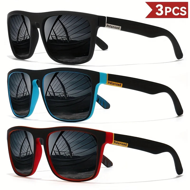 Fashion Vintage Square Polarized Sunglasses Men Women Driving Fishing Luxury Brand Designer Sun Glasses Driver's Eyewear UV400