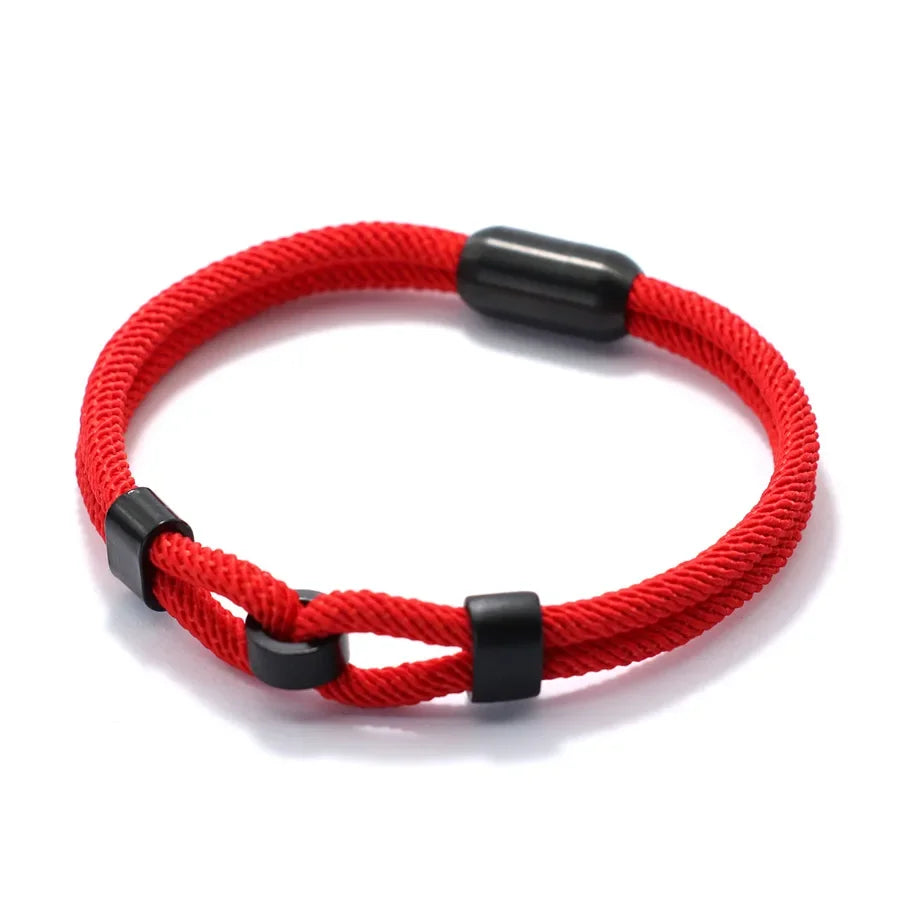 Unique Stylish Knot Bracelet For Men Stainless Steel Strong Magnetic Buckle Rope Braclet Father Day Gift Pulsera Hombre Joias