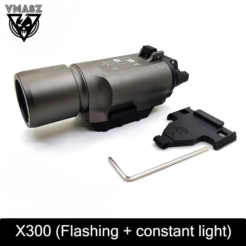 Tactical Surefire X300u X300 Pistol Scout Light High Quality Metal Flashlight Outdoor Tactical Gear Strobe Rifle Hunting