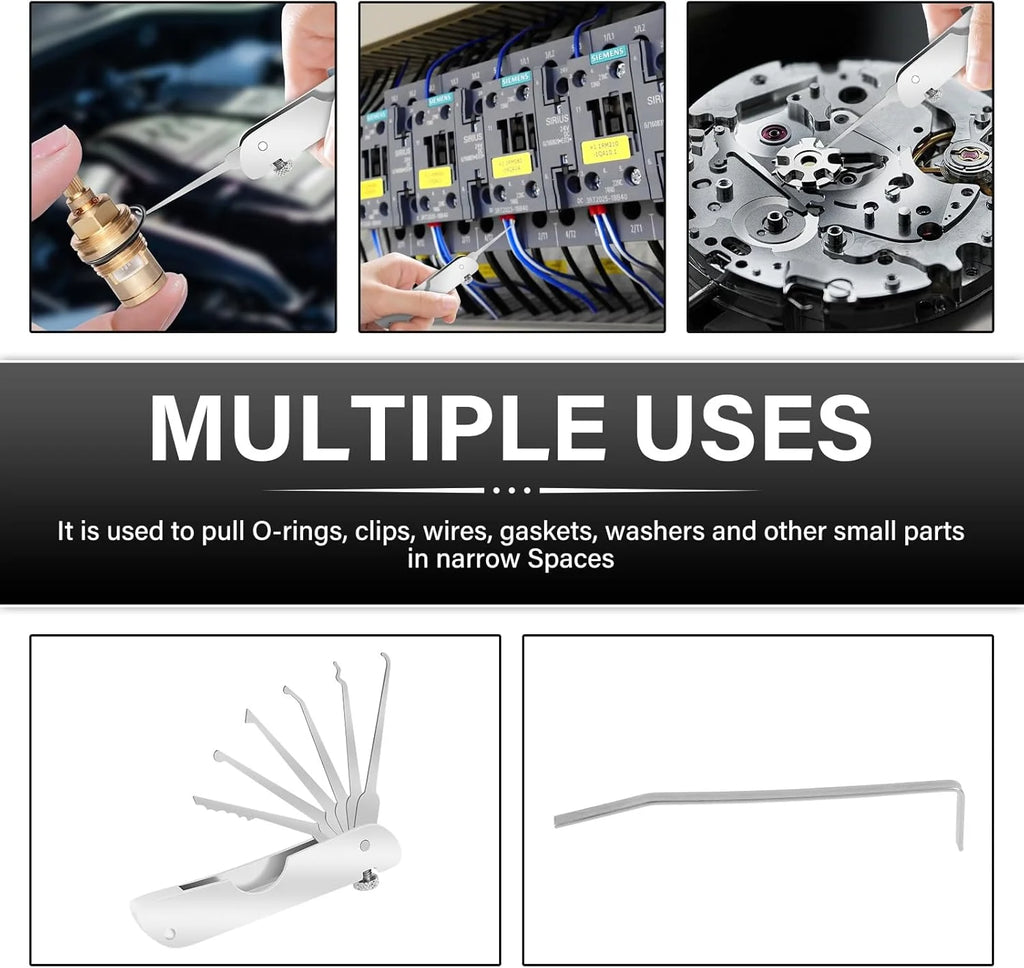 Hook and Pick Tool Set, Portable Pick Hook Tool Set, Automotive and Electronic Tool Kit for Auto Maintenance Engine Trim Removal