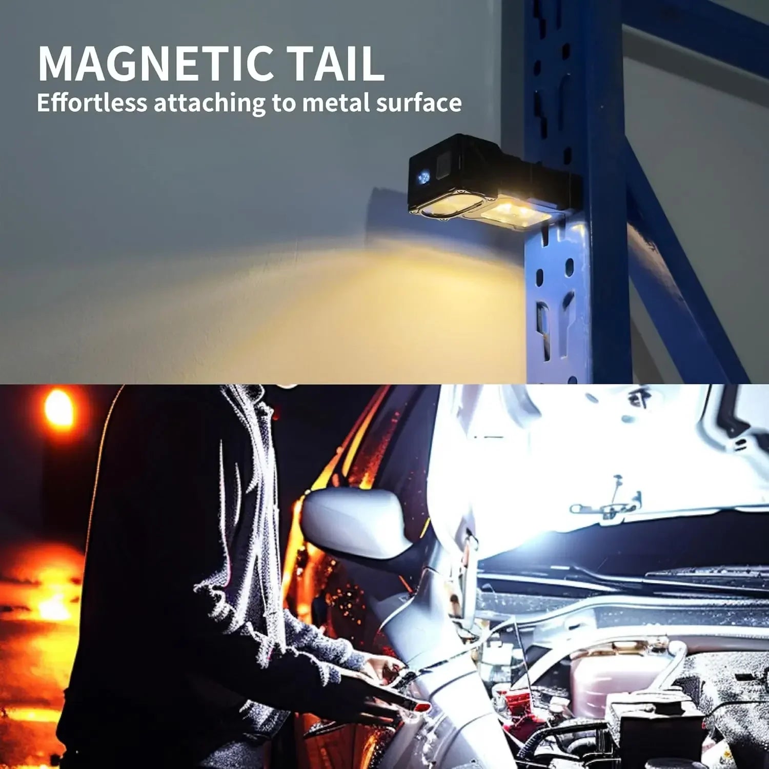 EDC Mini LED Flashlights  Rechargeable Magnetic Torch Clip-On EDC Handheld Work Light for Hiking Camping Dog Walking Emergencies