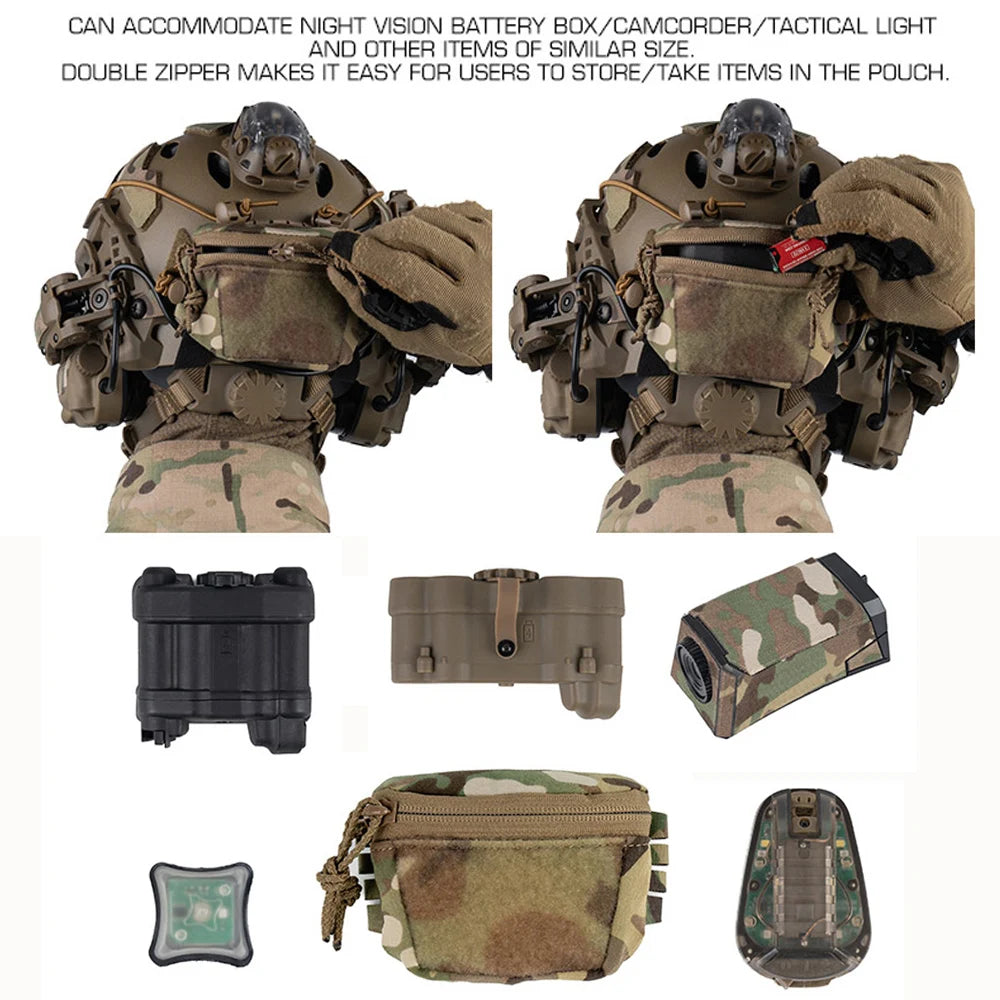 SC Style Universal Helmet Rear Bag Battery Pouch NVG Counterweight Battery Pouch Tactical Fast Helmet Gear Hunting Accessories