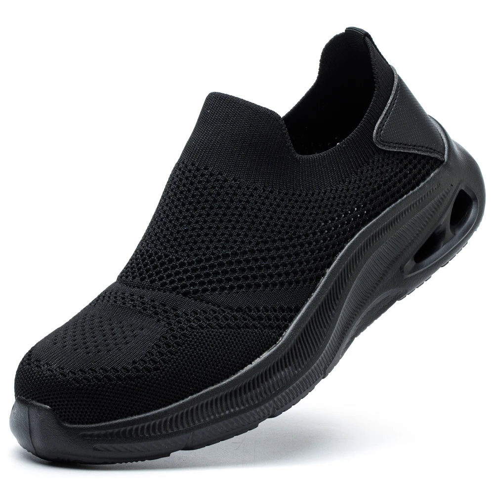 2026 Breathable Mens Work Safety Shoes Lightweight Steel Toe Anti Smashing Anti Slip Indestructible Male Boots Footwear Sneakers