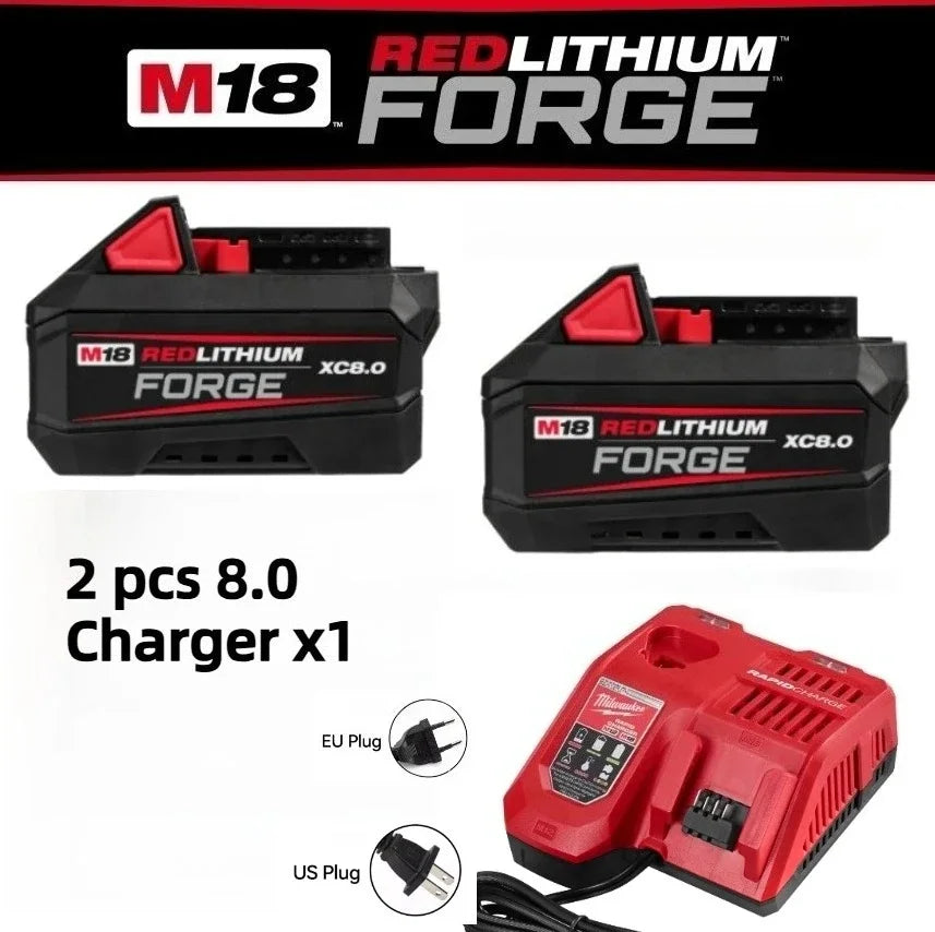 Genuine MilwaukeeM18 8000aAh Premium Battery Impact Hammer Drill Angle Grinder Saw Fully Compatible All Milwaukee Series Charger