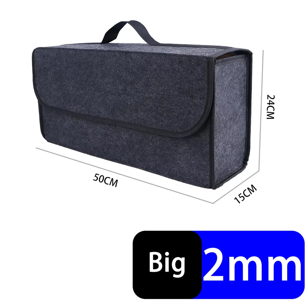 PINMOAP Large Capacity Storage Bag Foldable Car Felt Box Car Trunk Storage Bag Thickened Material Handbag Automotive Supplies