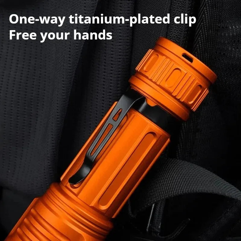 Strong Light LED Flashlight Zoomable TYPE-C Rechargeable Outdoor High Power Lighting Camping Lantern Aluminum Alloy Torch
