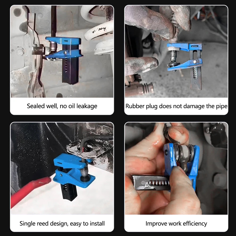 4Pcs Car Brake Oil Brake Clamp Pipe Plug Tool To Prevent Oil Spills Leak Proof Brake Lines Stoppers Automotive Brake Lines Plug